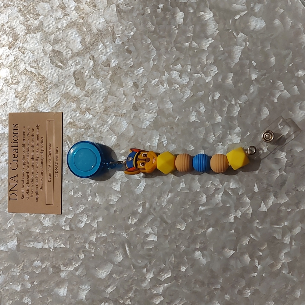 Silicone bead ID badge- chase